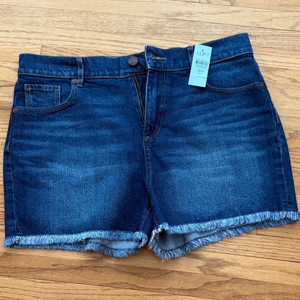 LOFT Women's Dark Blue Denim Shorts